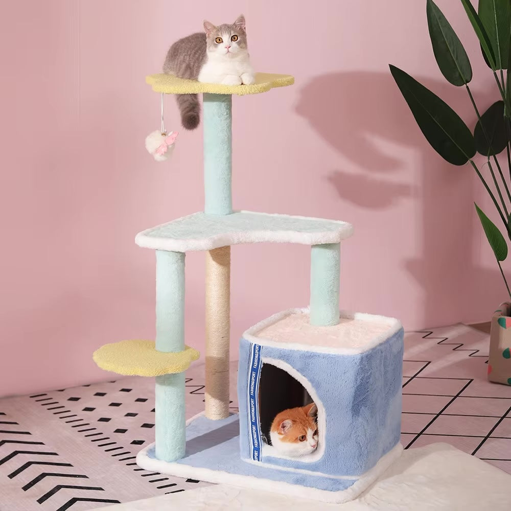 accessoire pour chat arbre à chat bleu