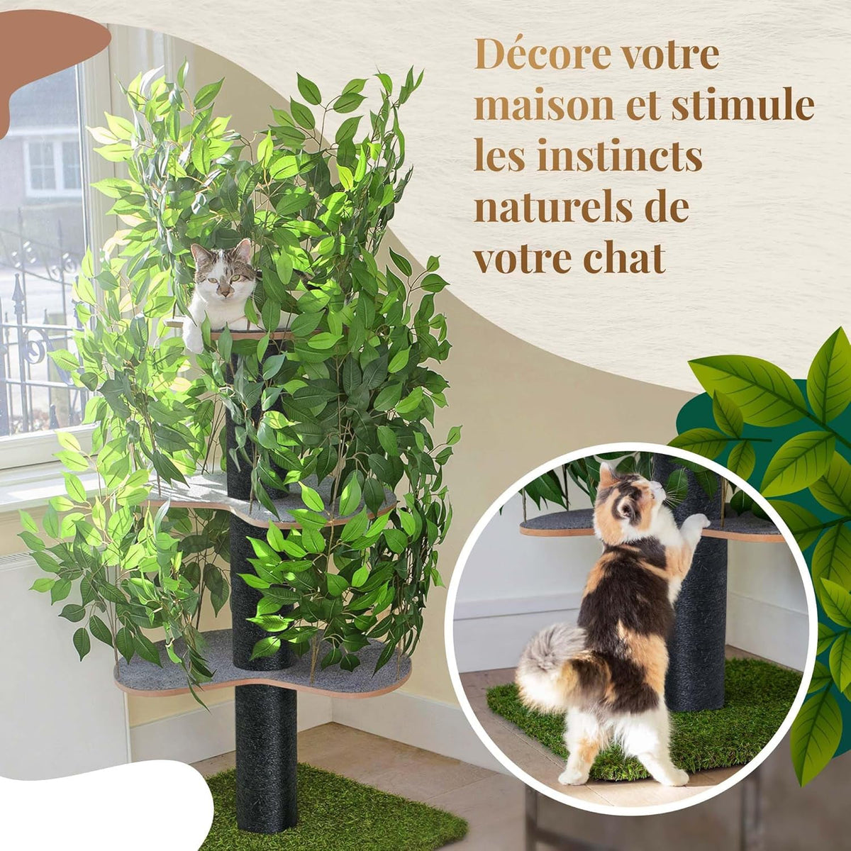 arbre à chat avec cachette pour chats