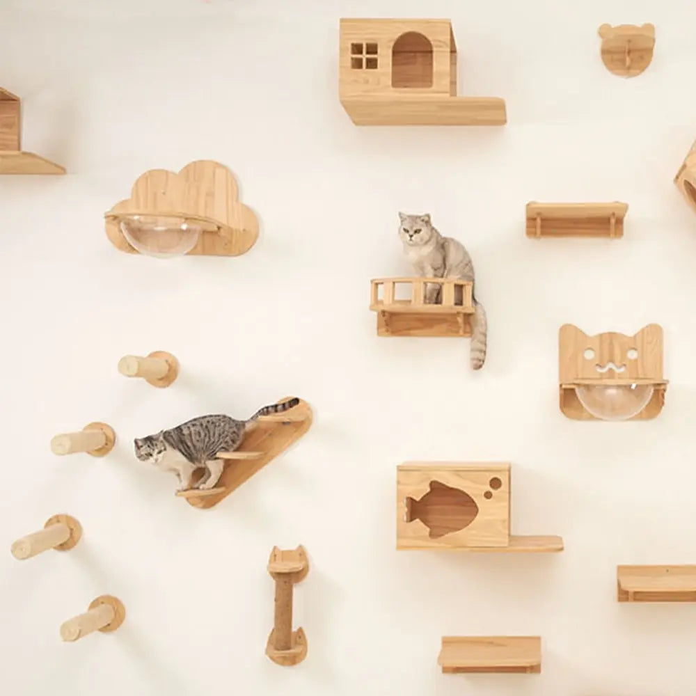 mobiliers pour chats en bois