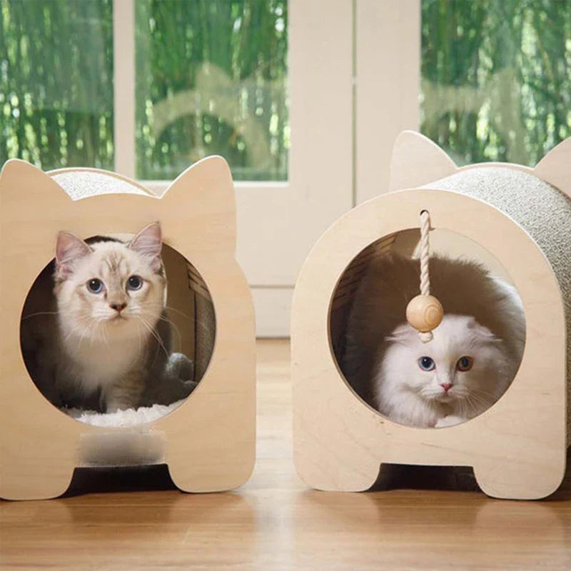 maison pour chat en bois