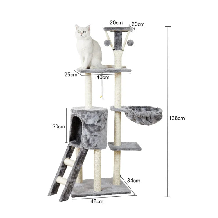 arbre à chat design purrpalace beige gris