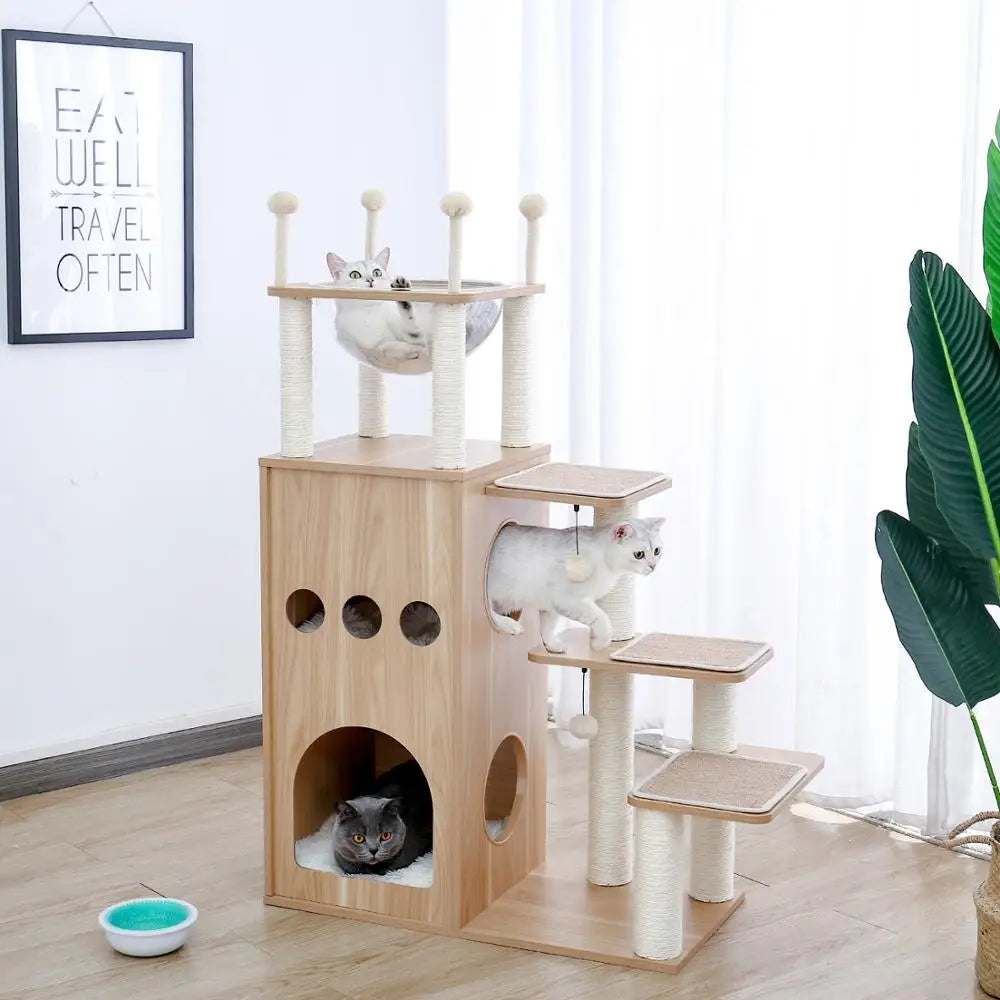Arbre A Chat Design Place Litière - Modèle "félinluxe"