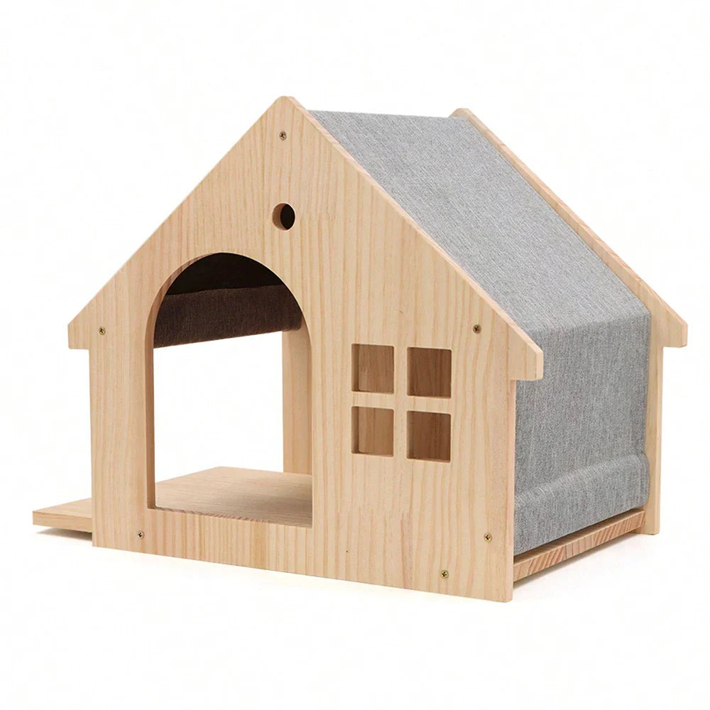 arbre à chat mural design bois