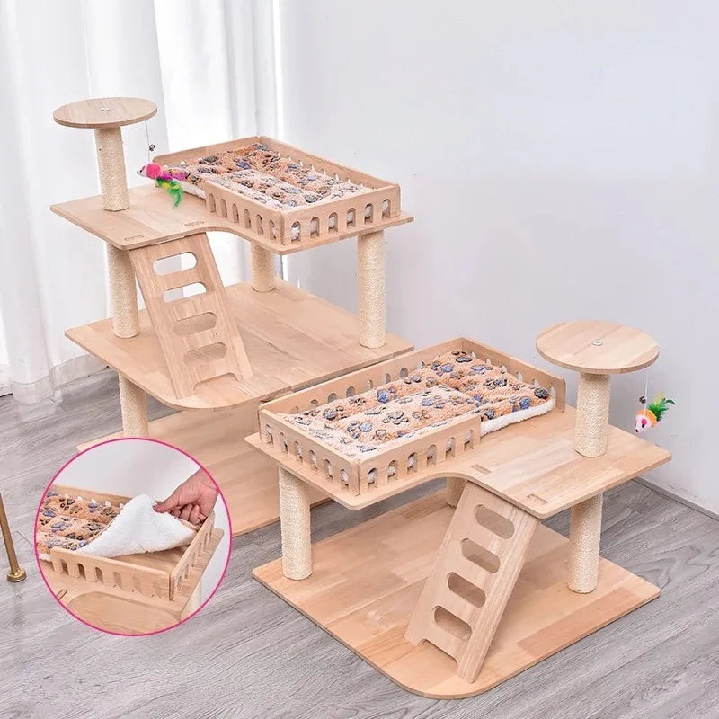 Arbre A Chat Bois - Modèle "woodlandpaws"