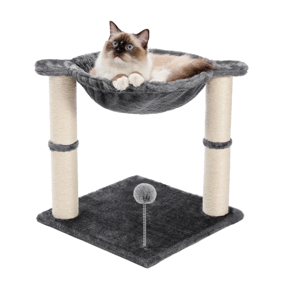 meuble arbre à chat gris