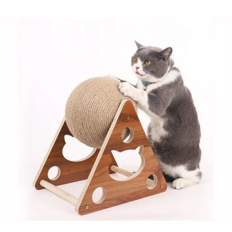 jouet pour chat en sisal et bois