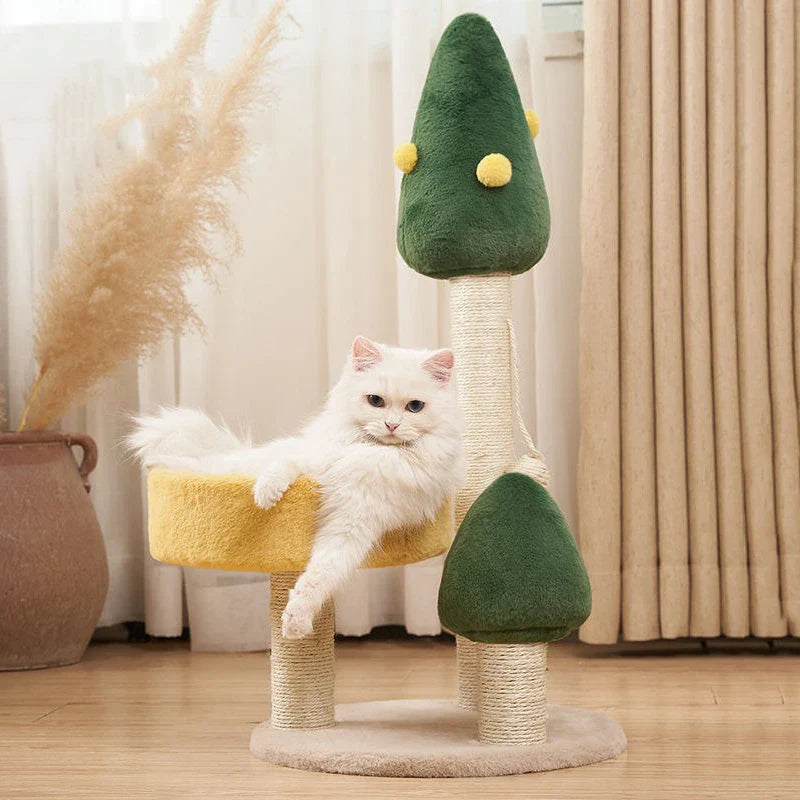 arbre à chat rose délicat