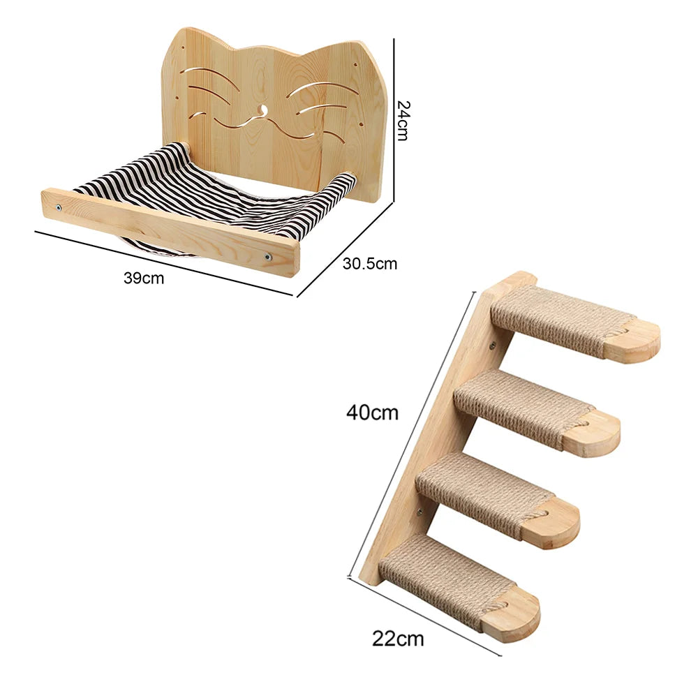 escalier en bois pour chat