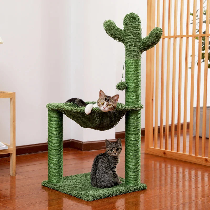 Arbre A Chat Pas Cher Cactus Avec Hamac - Modèle "cactou"