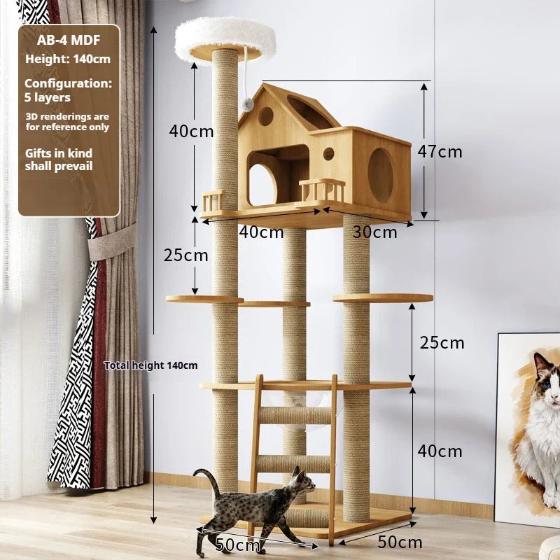 Arbre à chat naturel pour intérieur élégant