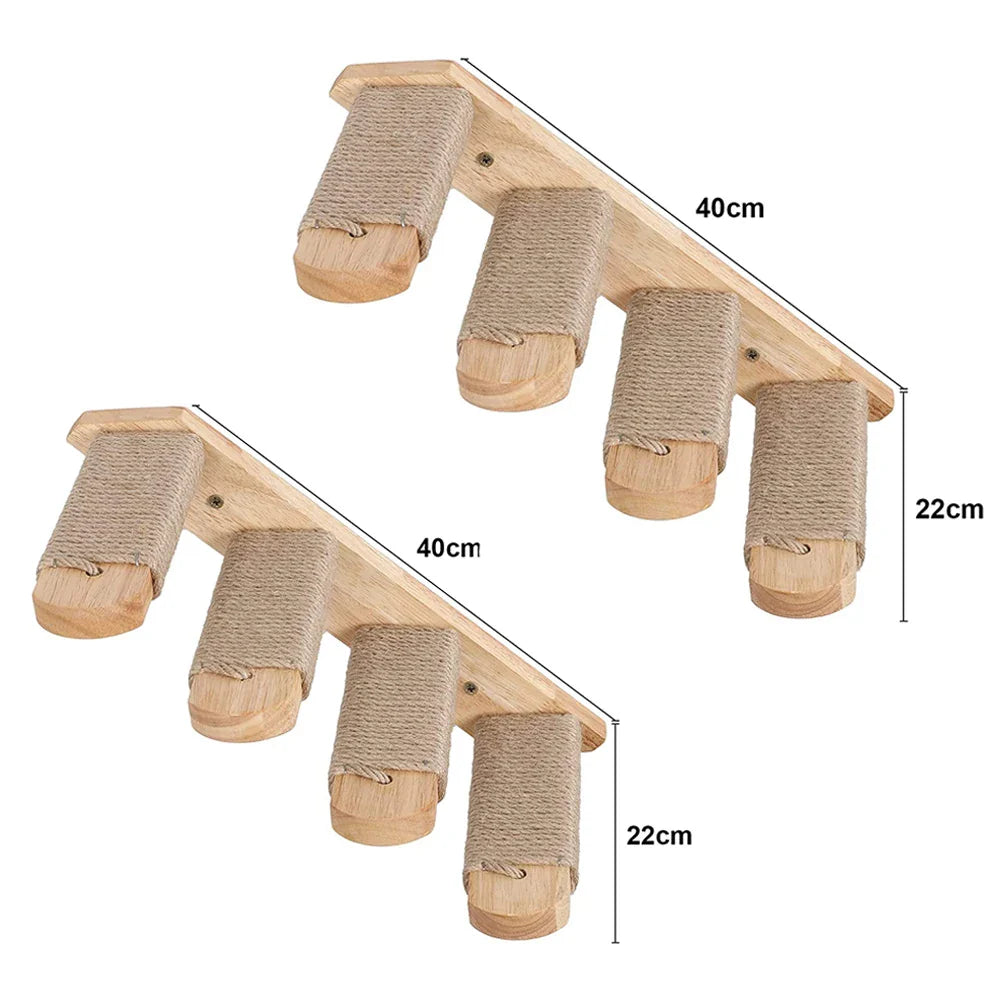 jouet mural pour chats en bois