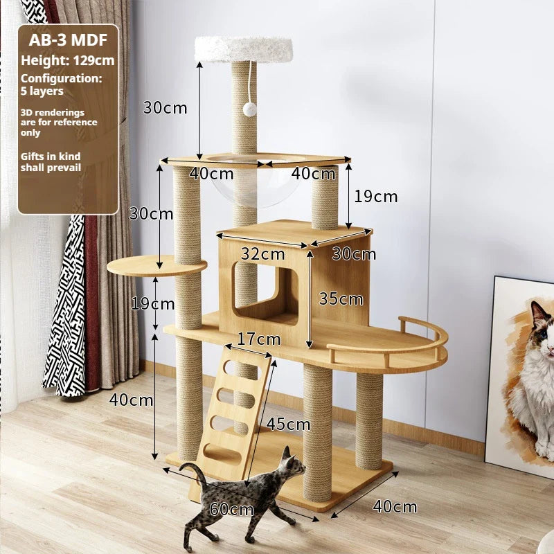 Arbre à chat naturel pour intérieur élégant