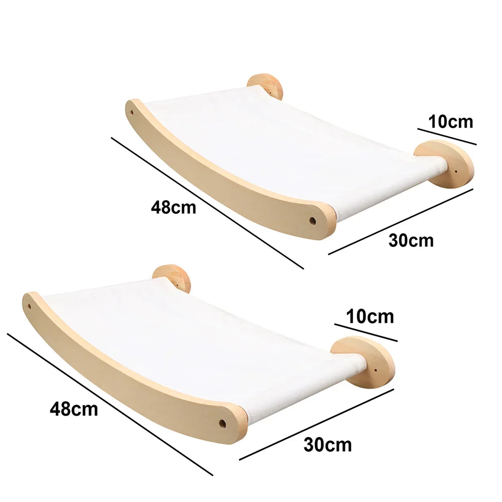 support pratique pour gamelles de chat en bois