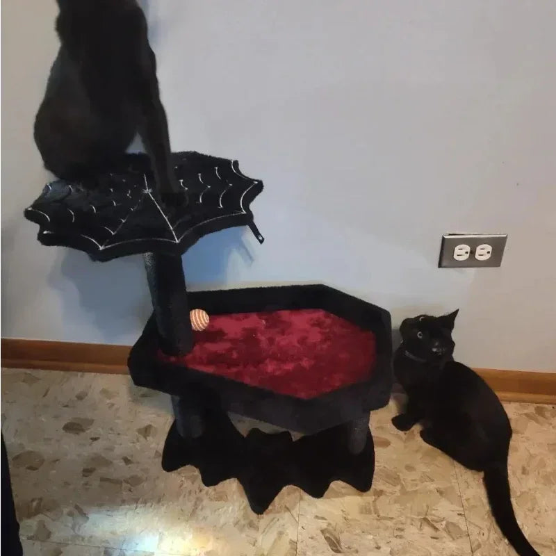 arbre à chat noir gothique