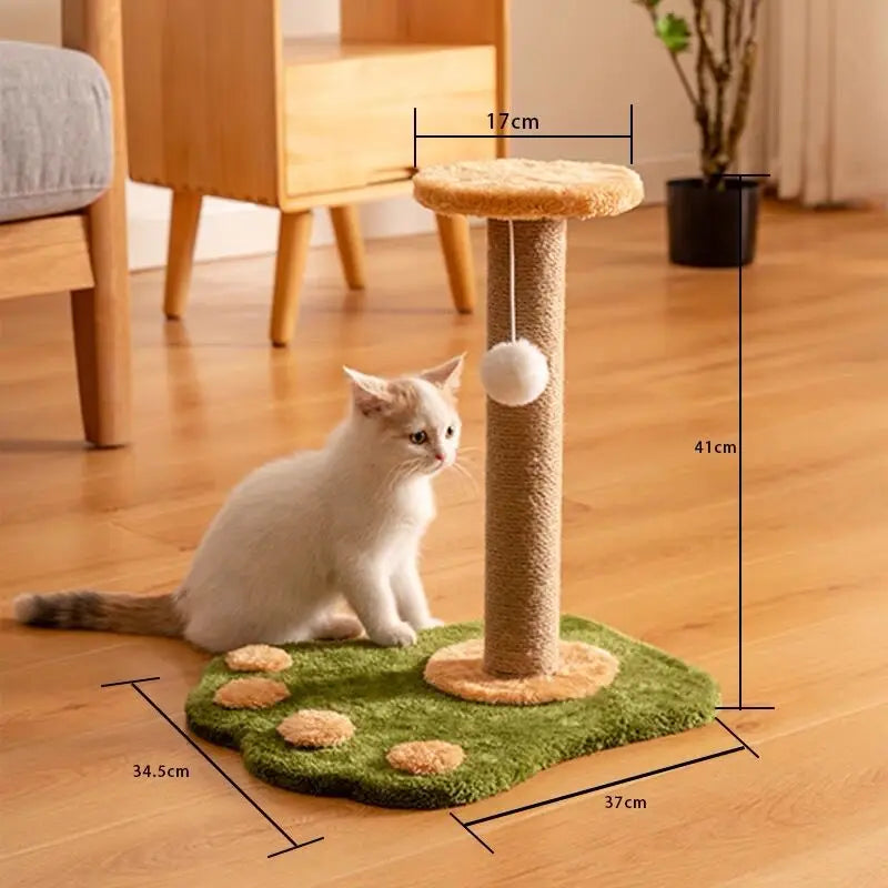 Arbre À Chat Griffoir En Sisal Avec Jouet Suspendu - Modèle Pawmaster