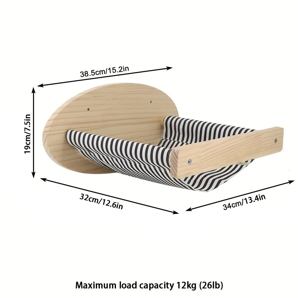 escalier pour chat en bois arbre mural