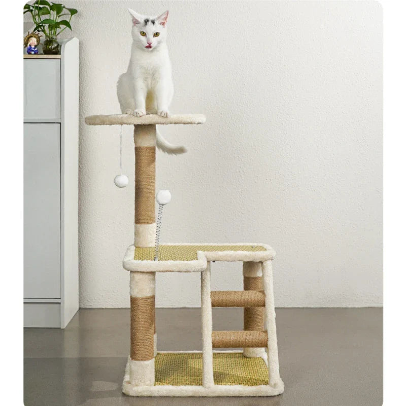 arbre à chat bois et sisal design