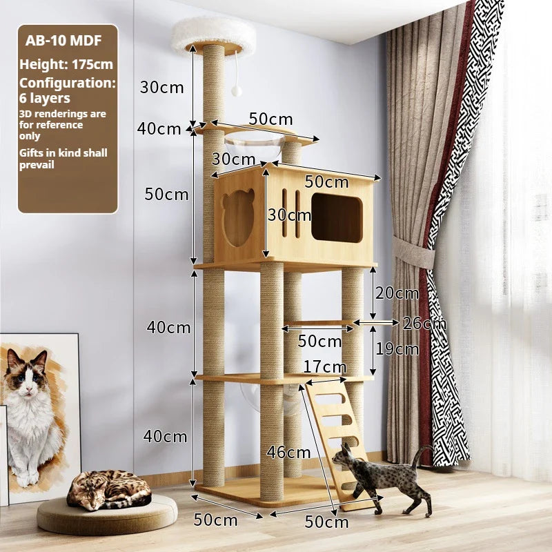 Arbre à chat naturel pour intérieur élégant