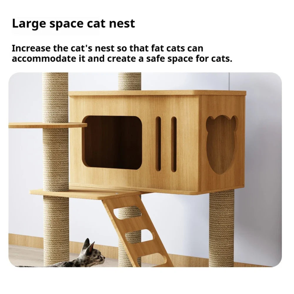 meuble pour chat en bois massif