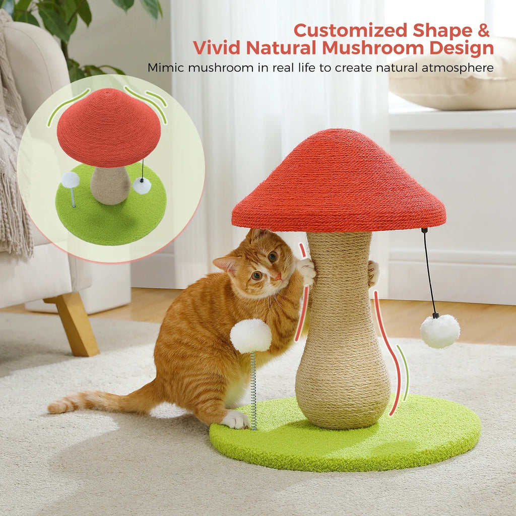arbre à chat design champignon