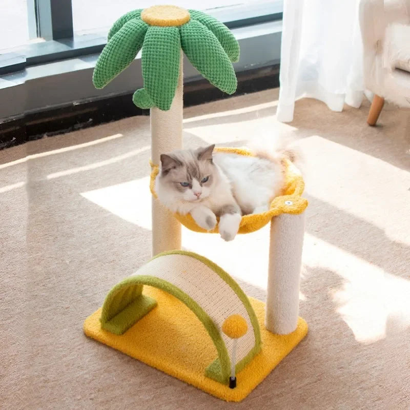 Arbre À Chat Tropical Avec Hamac - Modèle "palmichat"