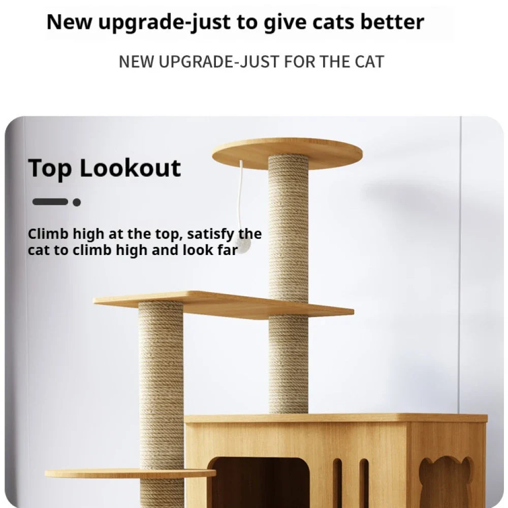 arbre à chat design en bois