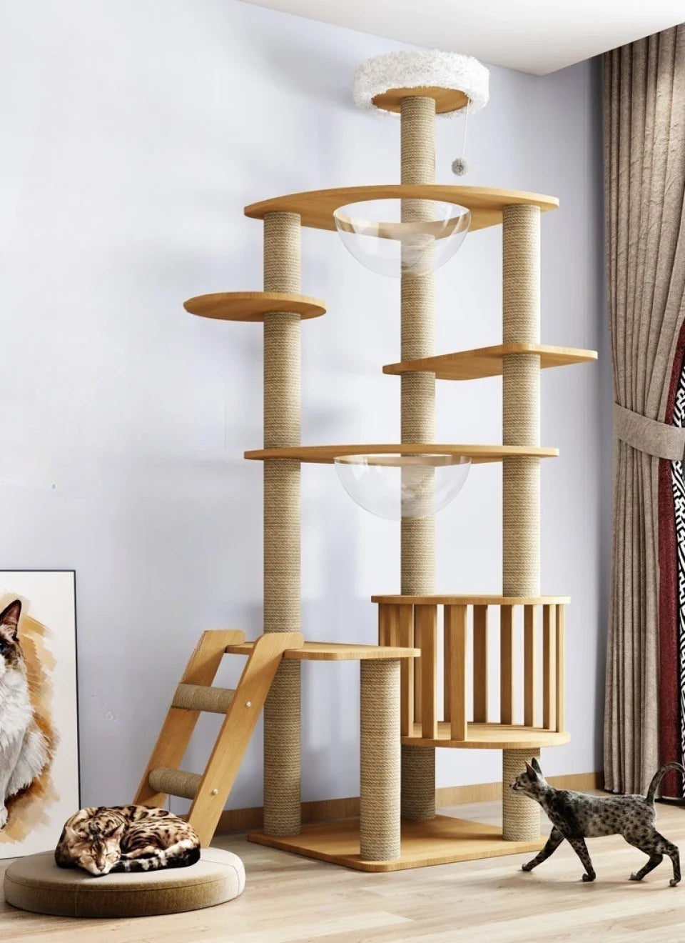 arbre à chat écologique en bois