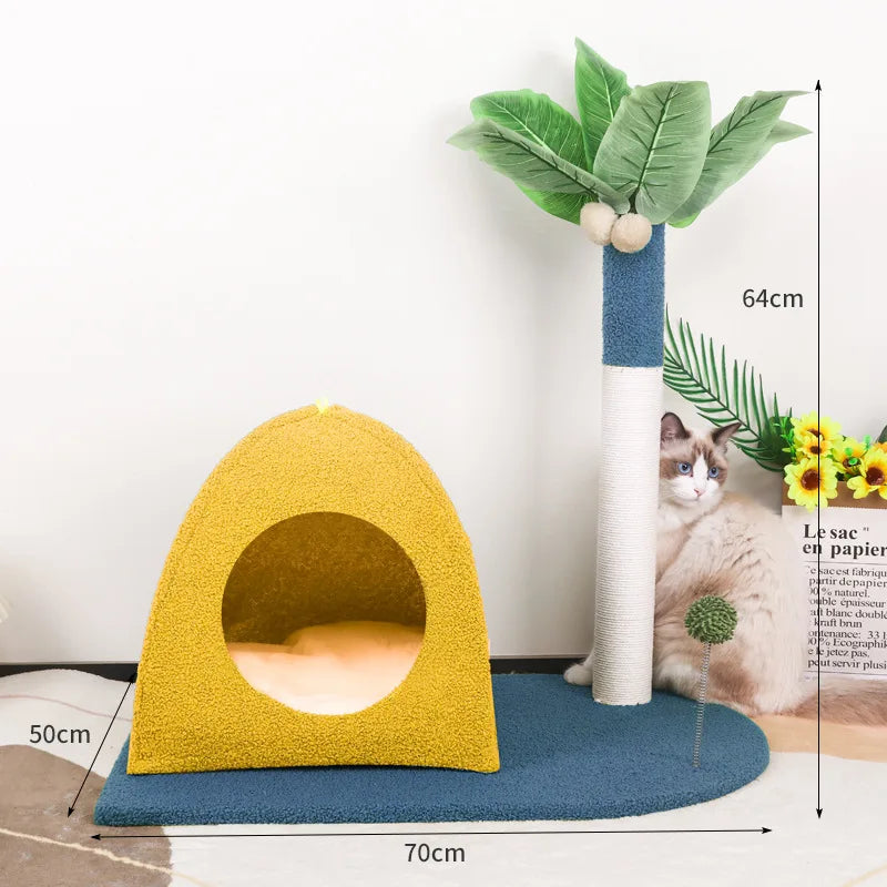 arbre à chat cocotier confortable