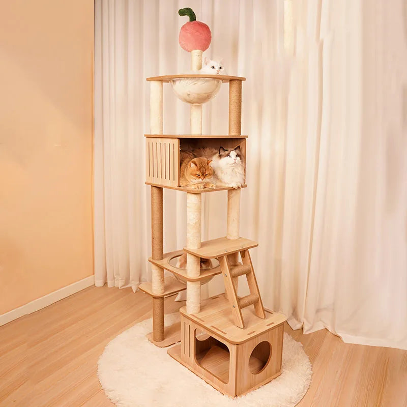 meuble pour chat design en bois