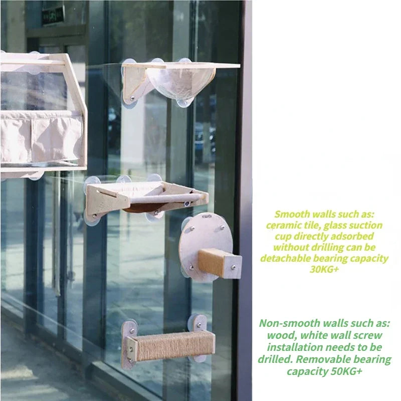 arbre à chat mural design vuemiaou