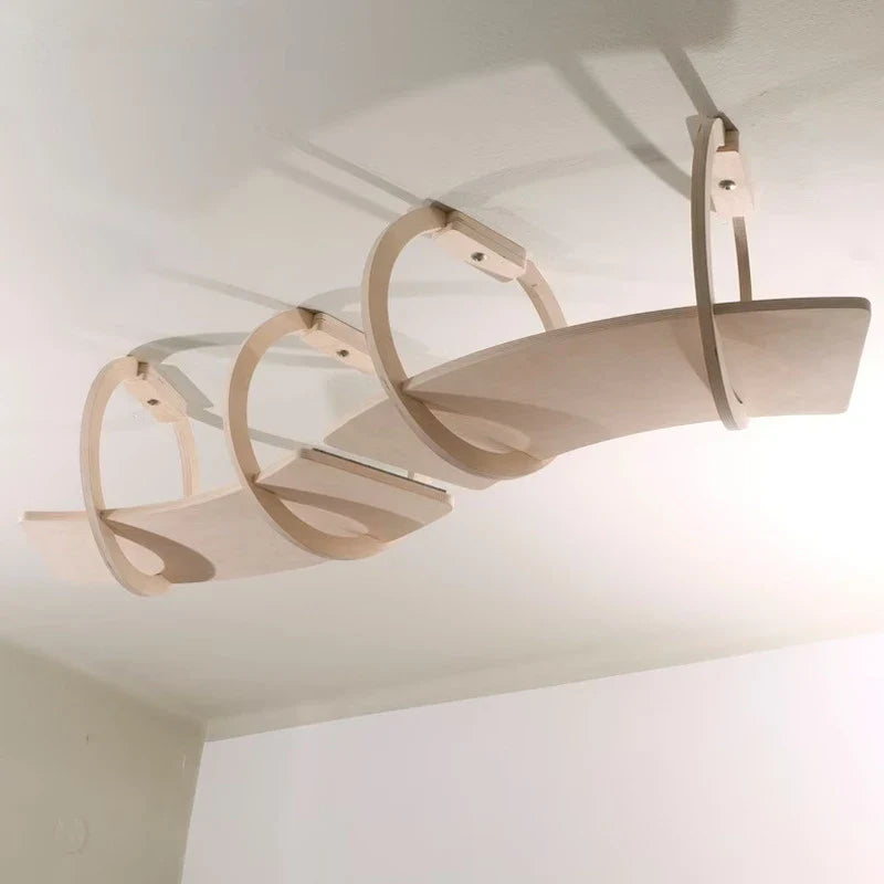 arbre à chat bois avec pont suspendu