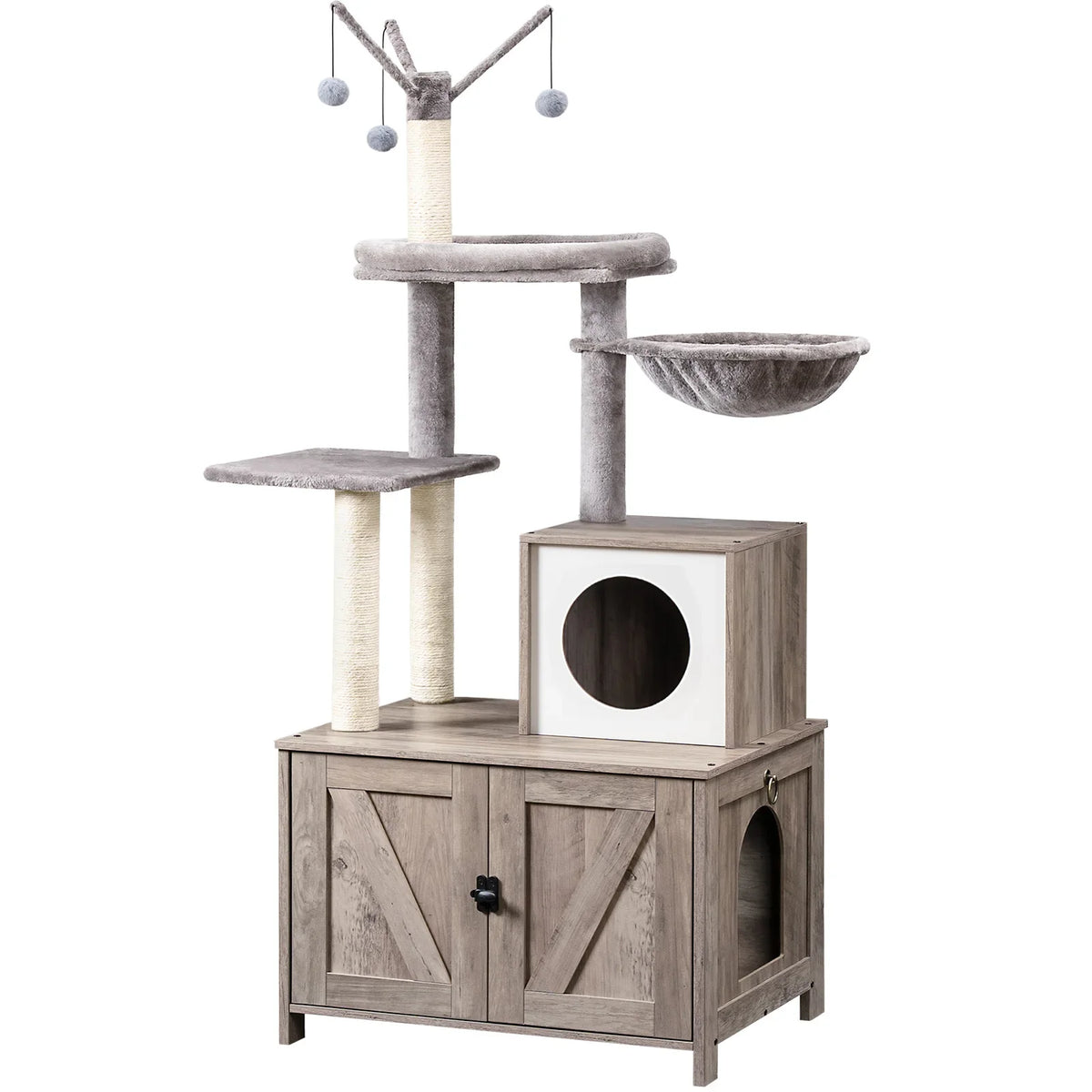 Arbre A Chat Avec Meuble À Litière - Modèle "hideawaypaws Pro"