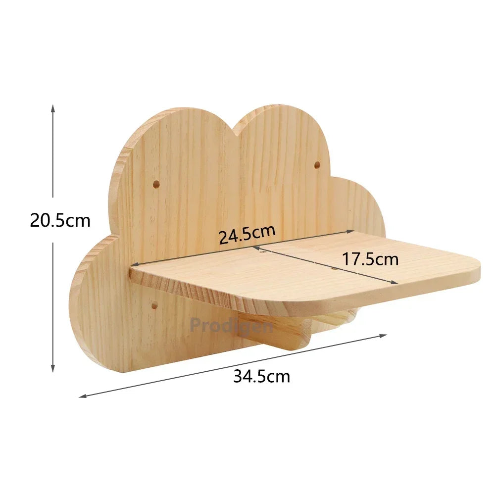 arbre a chat mural avec motifs en bois