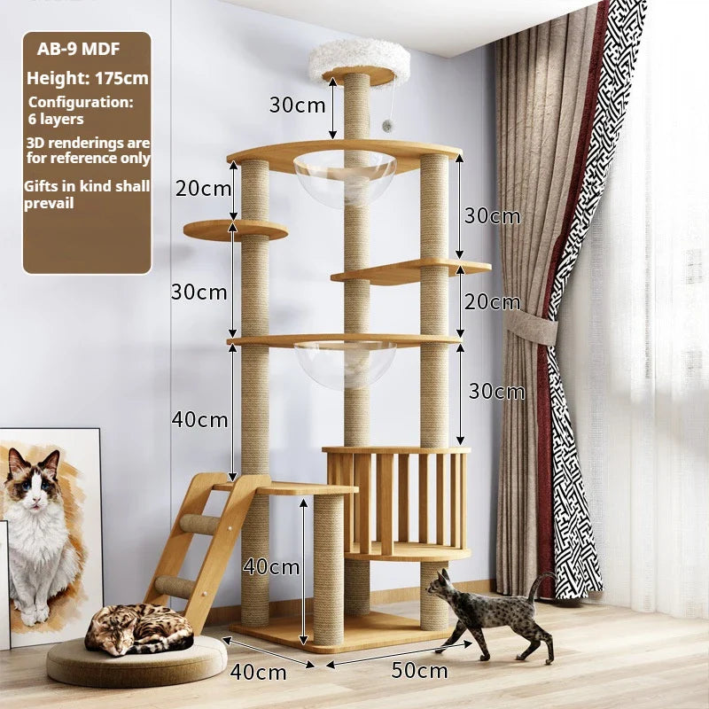 Arbre à chat naturel pour intérieur élégant