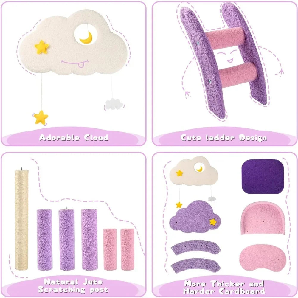 arbre à chat design nuage