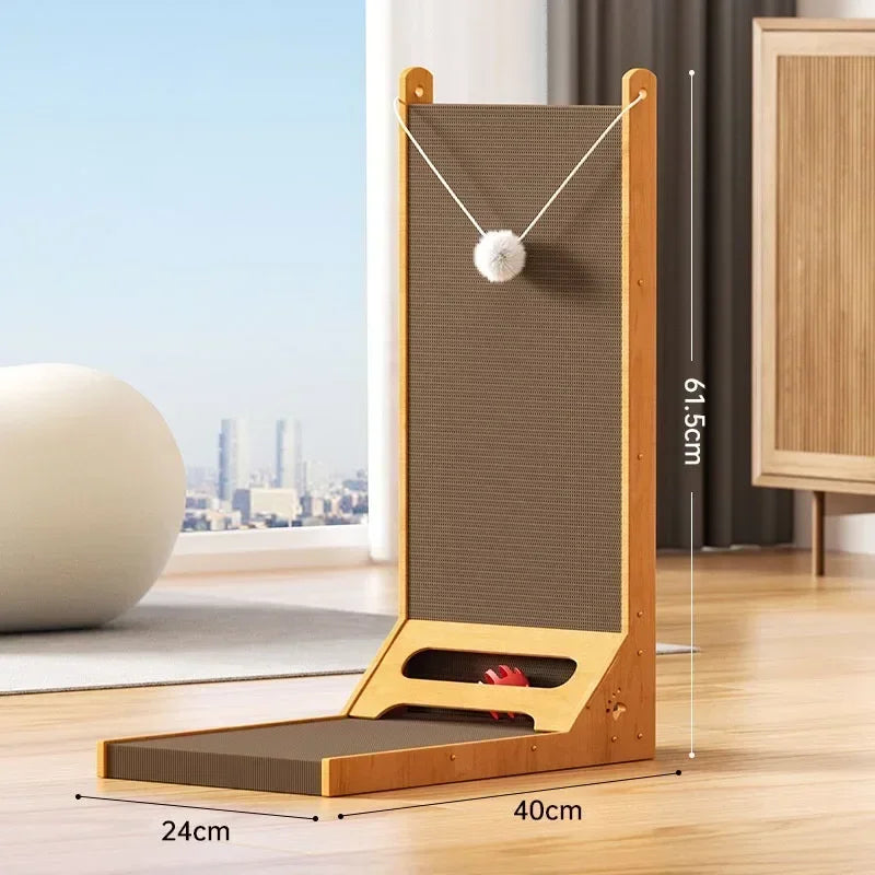 jouets intégrés au griffoir chat