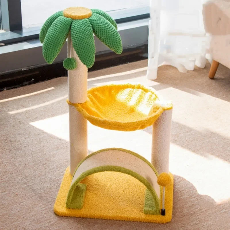 arbre à chat tropical avec hamac