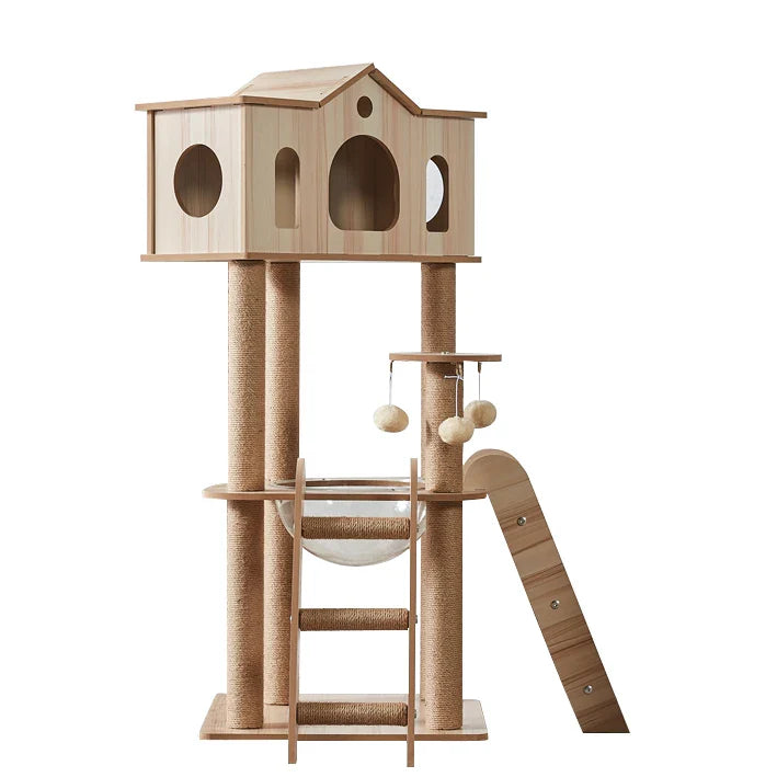 accessoire pour chat en bois