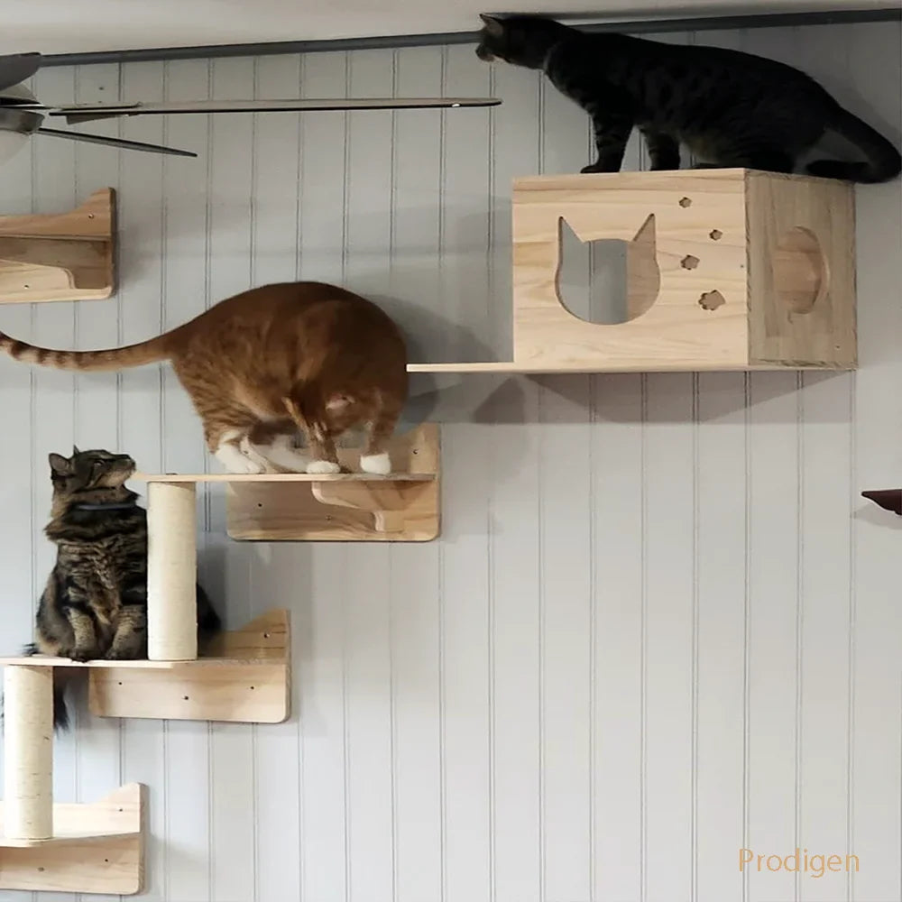 perchoir félin en bois