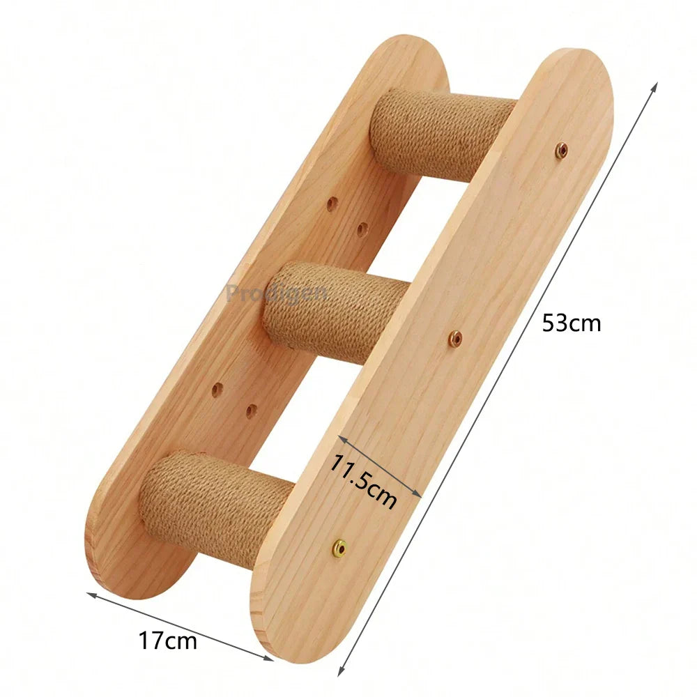 arbre à chat suspendu en bois