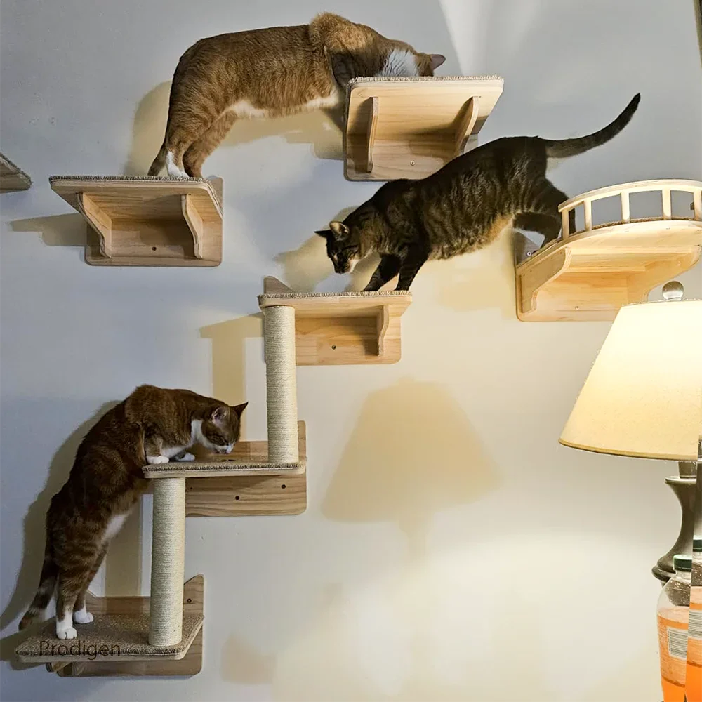 support chat en bois pour gamelles