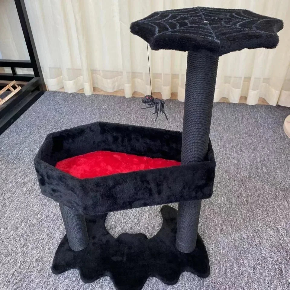 meuble pour chat noir gothique