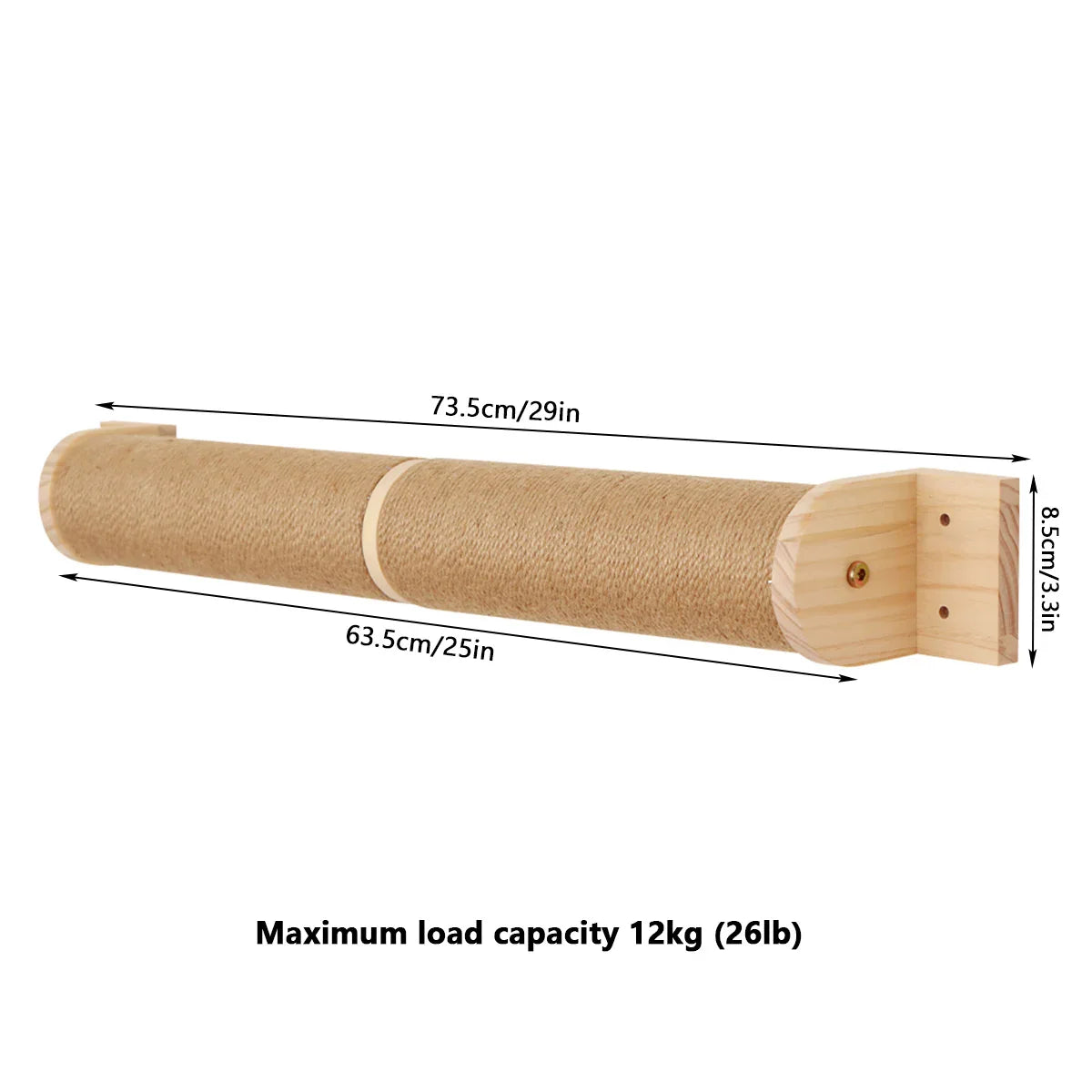 Arbre à chat mural avec pont et gamelle intégrés