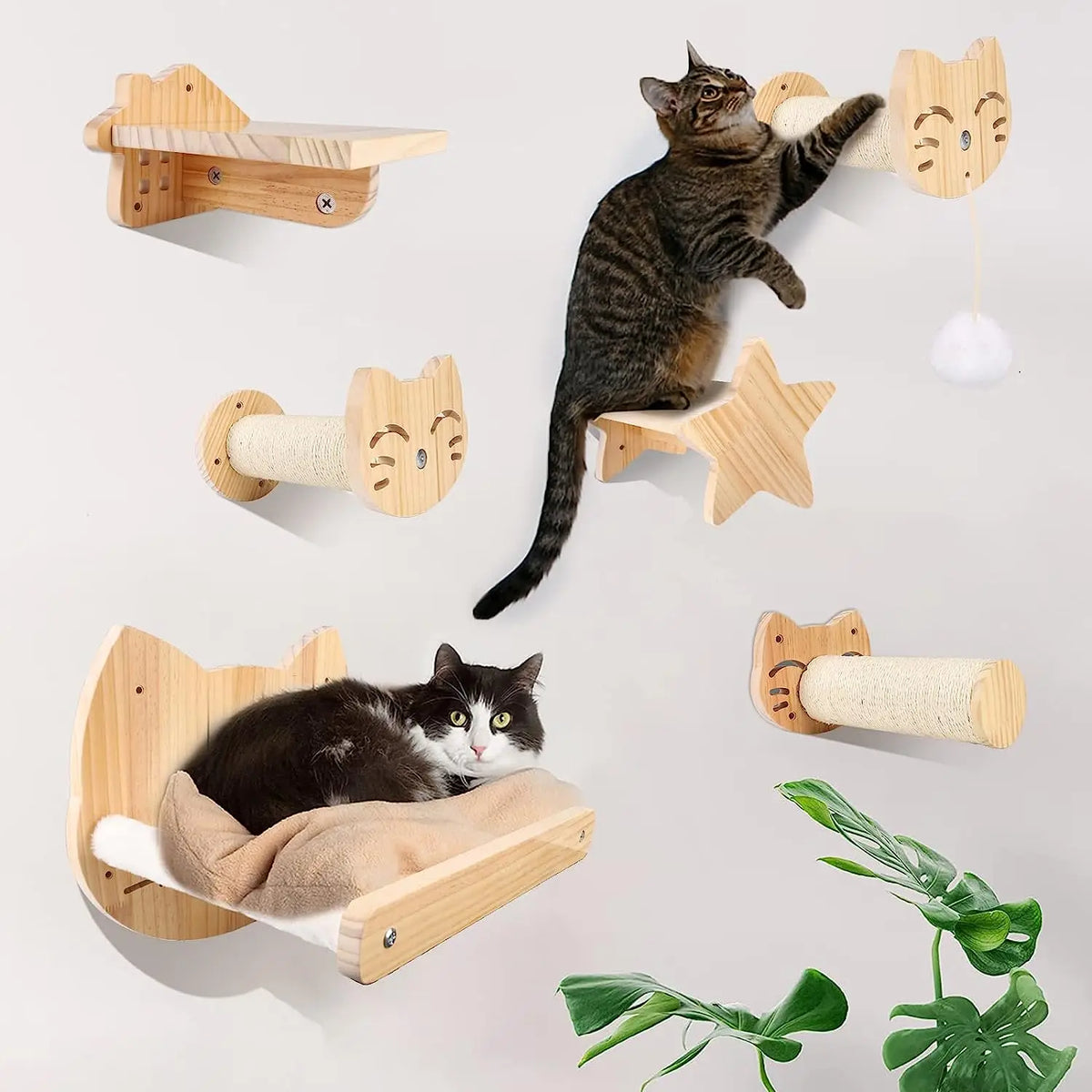 arbre a chat design en bois