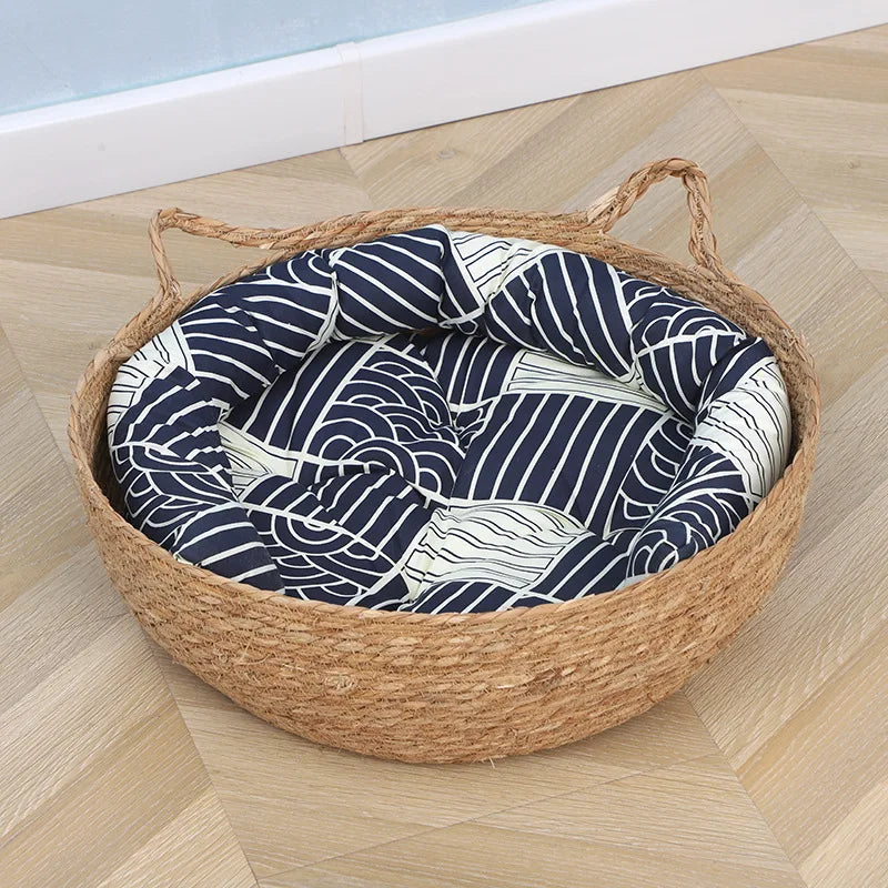 Panier pour chat confortable style naturel Feline