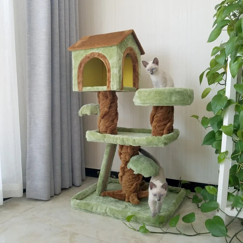 Arbre À Chat Multi-niveaux Avec Maison De Luxe - Modèle "treetopdream"