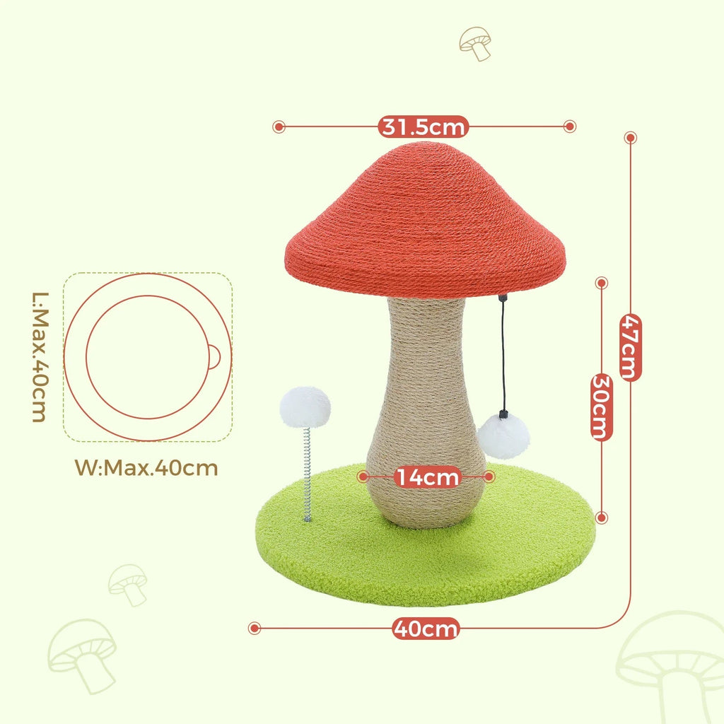 arbre à chat confortable champignon