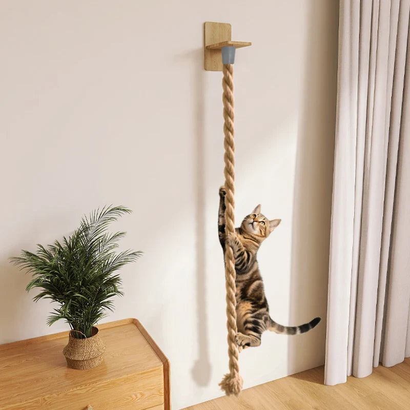 Nouveau - Arbre À Chat Mural – Module Corde D’escalade