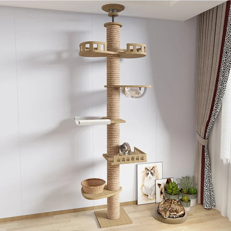 arbre à chat en bois pour gros chats