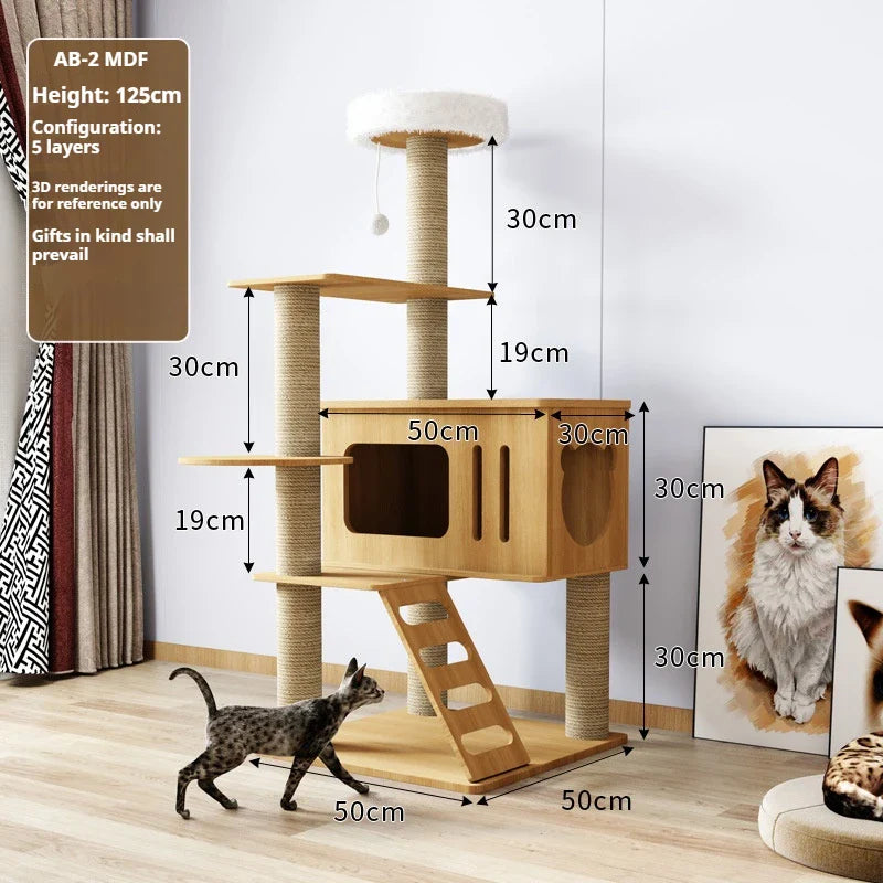 Arbre à chat naturel pour intérieur élégant